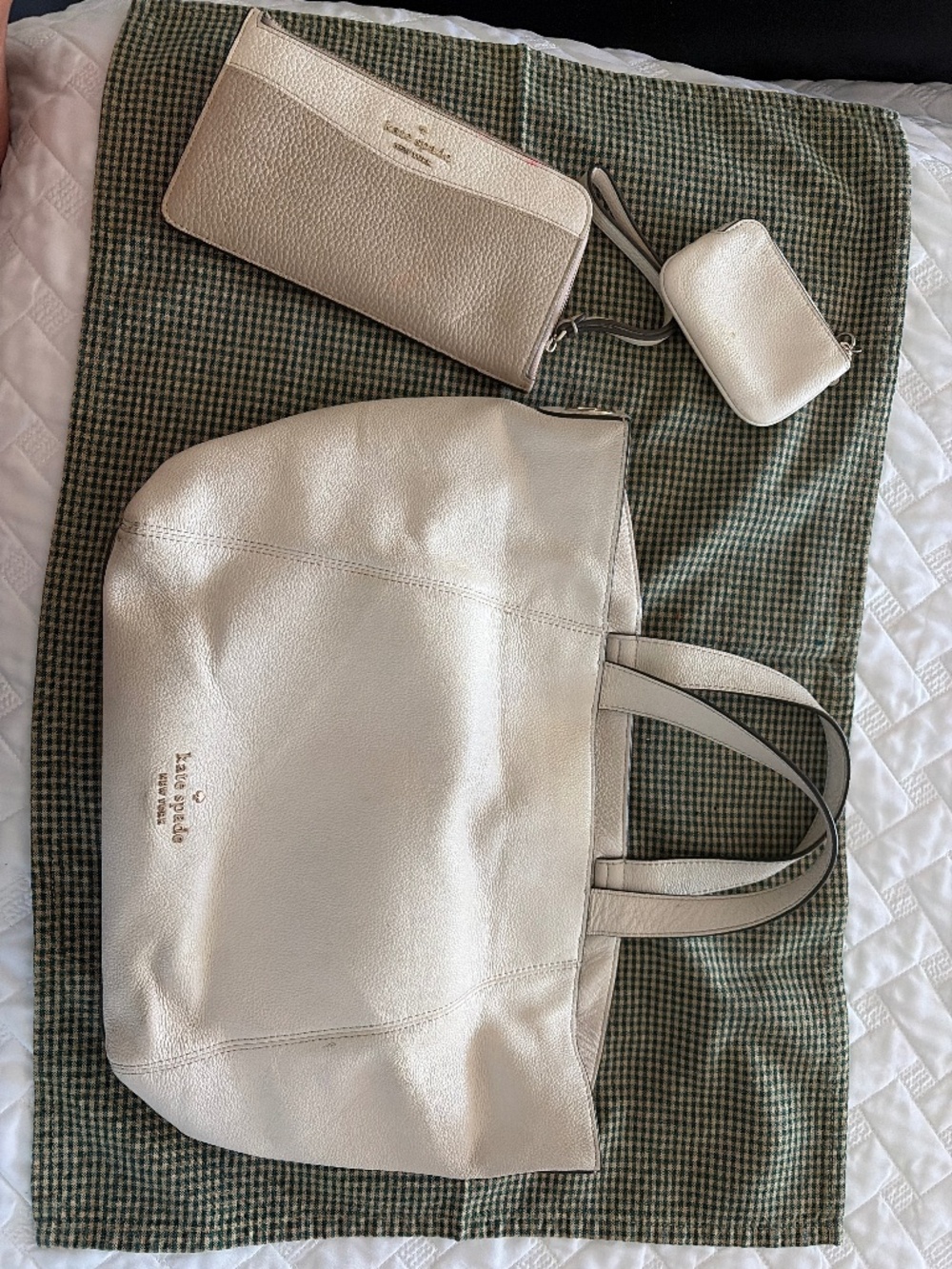 Kate spade tote, wallet, coin